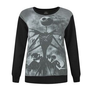 Nightmare Before Christmas Womens/Ladies Sublimation Sweater / Black
